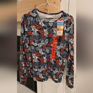 NWT Hang Ten Rash Guard Surf Shirt 🌊 Swimming Sun Pocket Women's Med UPF Beach